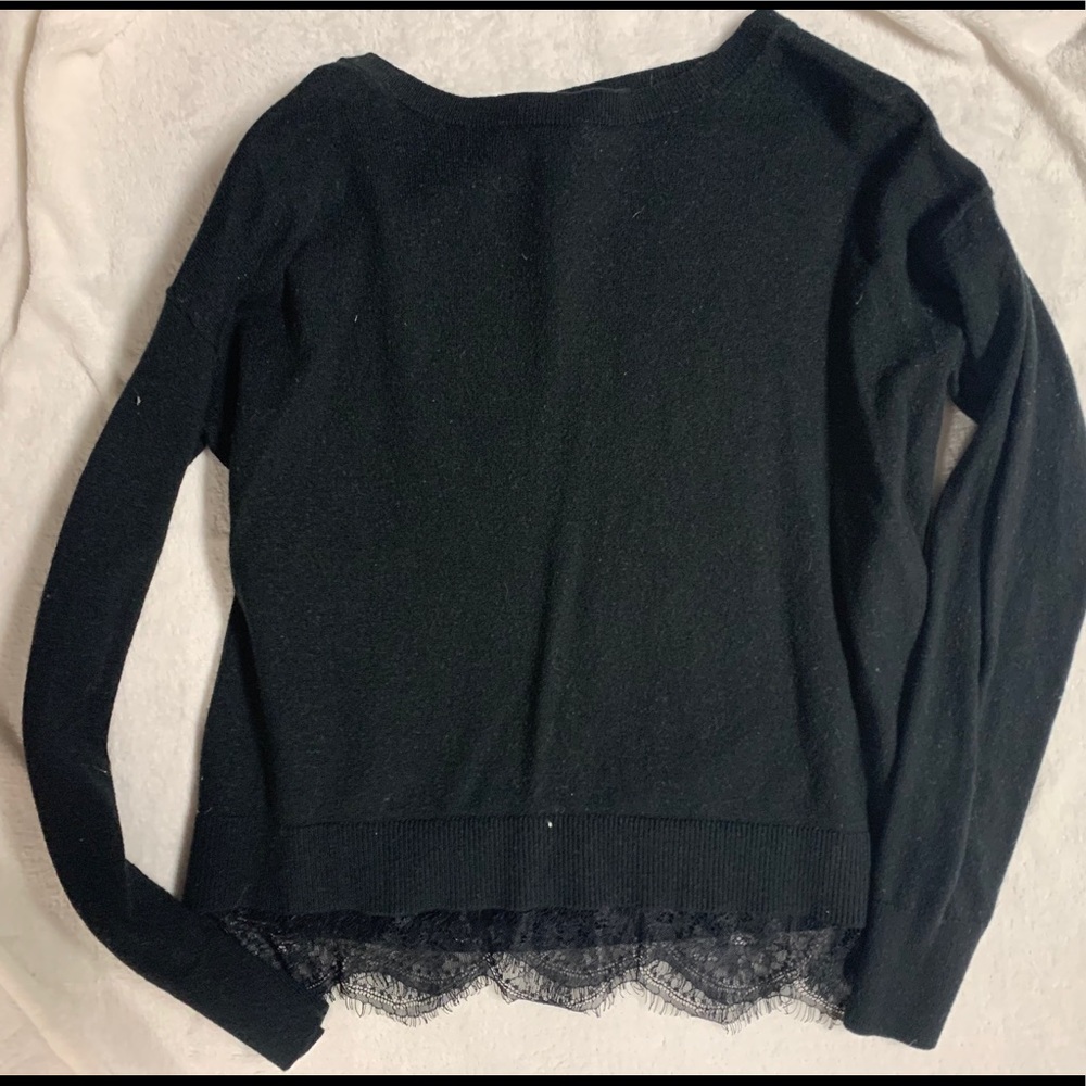 Black lace sweater